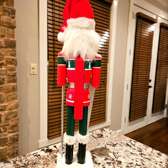 Skier Skiing with Poles and Skis 16" Wood Nutcracker - Picture 3 of 5
